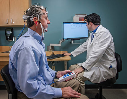 Clarimind device being used on a patient